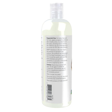 NOW Foods Liquid Coconut Oil bottle pictured as a massage medium.