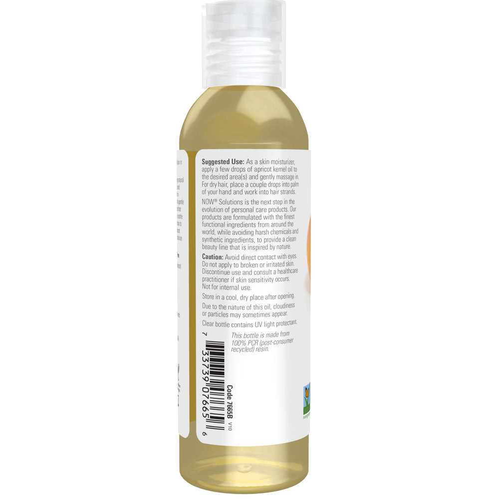 NOW Foods Solutions aceite de albaricoque para el cabello, aporta suavidad y brillo natural