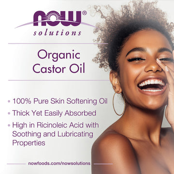 NOW Foods Envase PCR, aceite de ricino, empaque sostenible sin perder calidad.