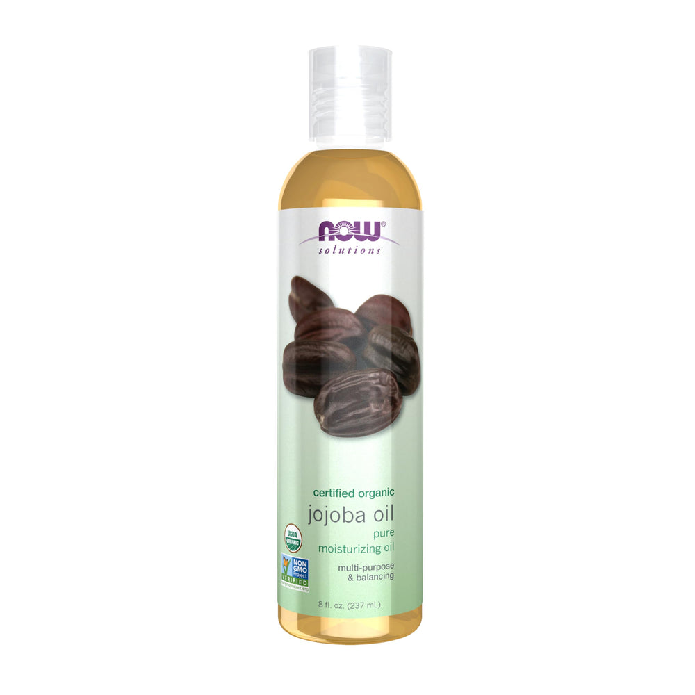 NOW Solutions Aceite de jojoba orgánico para piel: hidratación suave.