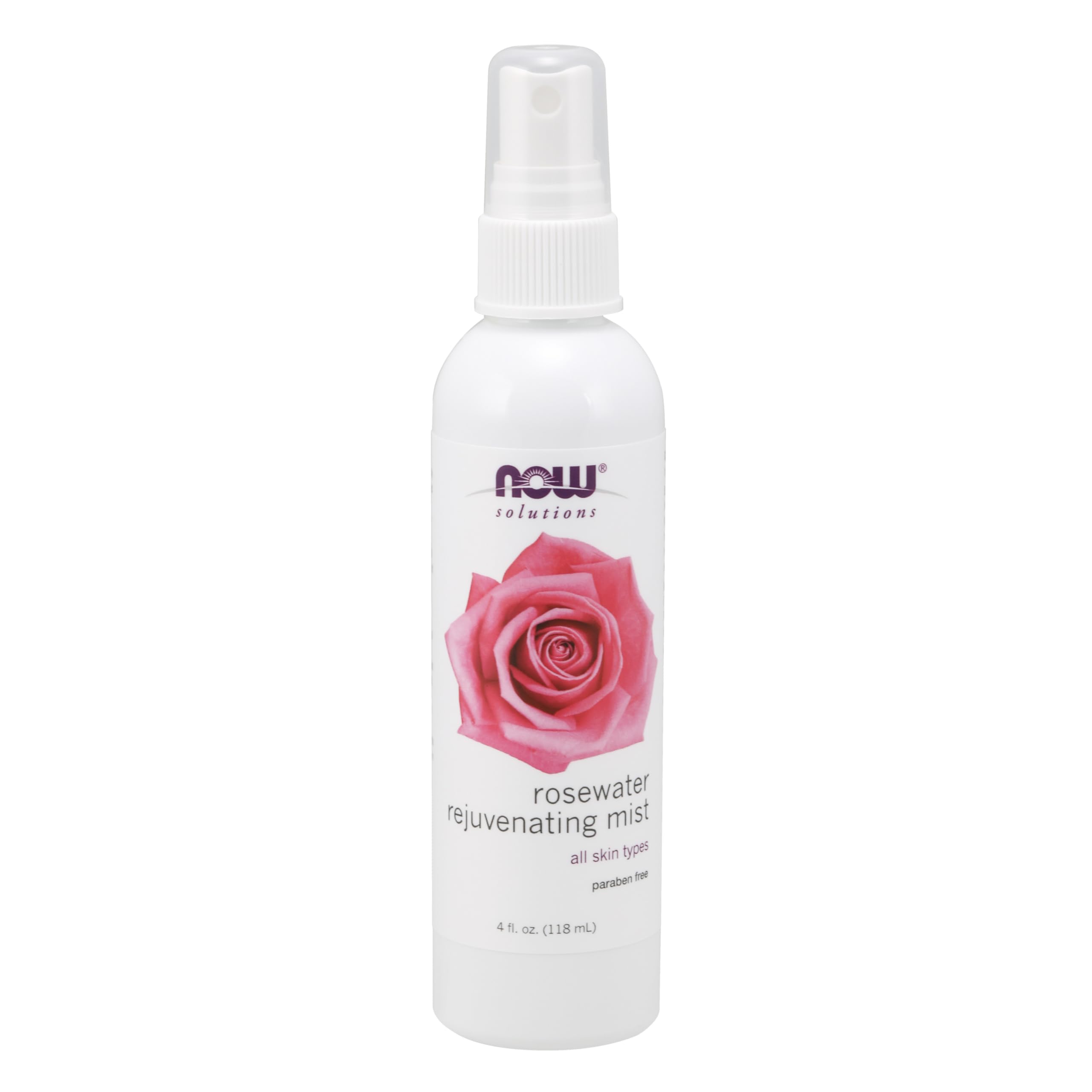 NOW Solutions Agua de Rosas Bruma Rejuvenecedora, envase 4 oz para hidratación diaria