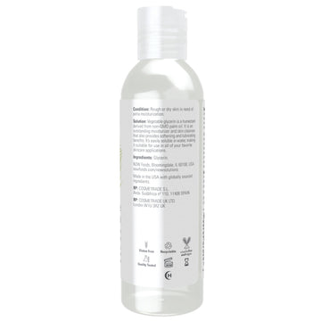 NOW Solutions Glicerina Vegetal en la mano, aplicación suave para piel seca
