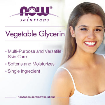 NOW Solutions Glicerina Vegetal, aplicación cosmética para mezclar en cremas
