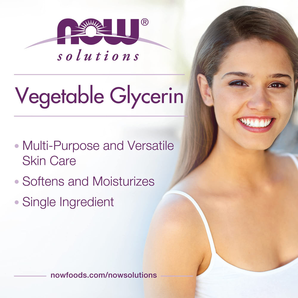 NOW Solutions Glicerina Vegetal, aplicación cosmética para mezclar en cremas