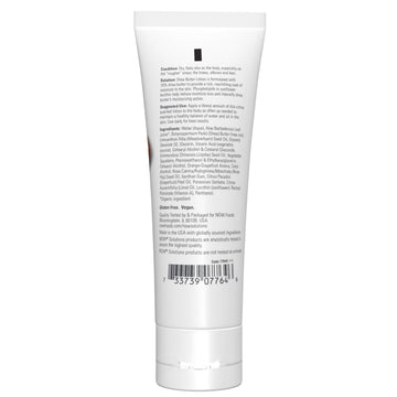 Textura cremosa de NOW Solutions Shea Butter Lotion para piel áspera