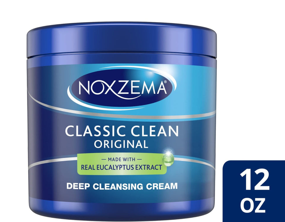 Visage frais après le nettoyage avec Noxzema Classique Originale.