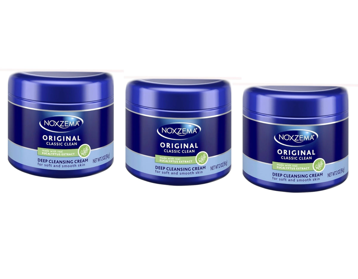 Noxzema Original Tarro con eucalipto, textura crema para limpieza suave.