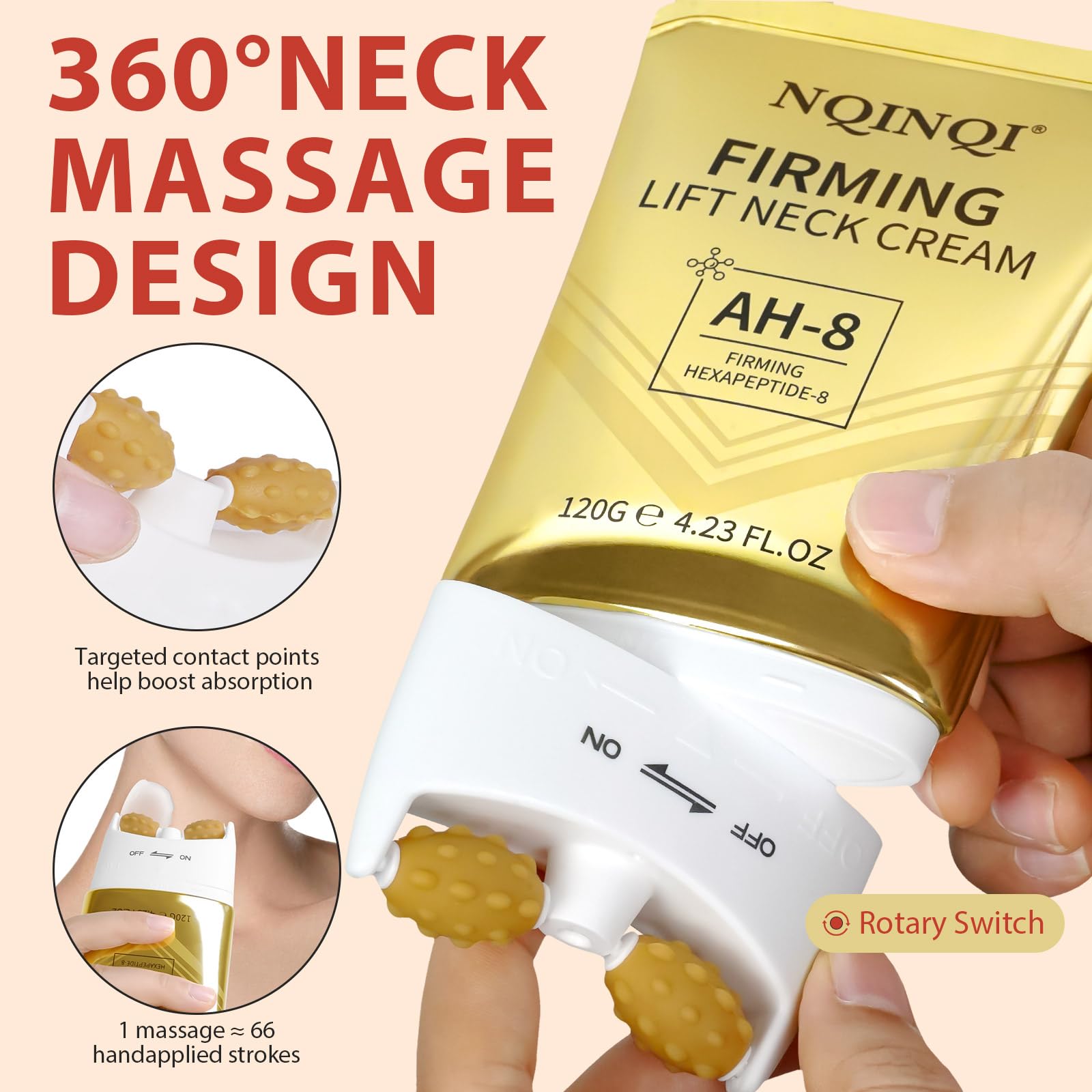 NQINQI AH-8 crema cuello firmadora mejora la elasticidad diaria.