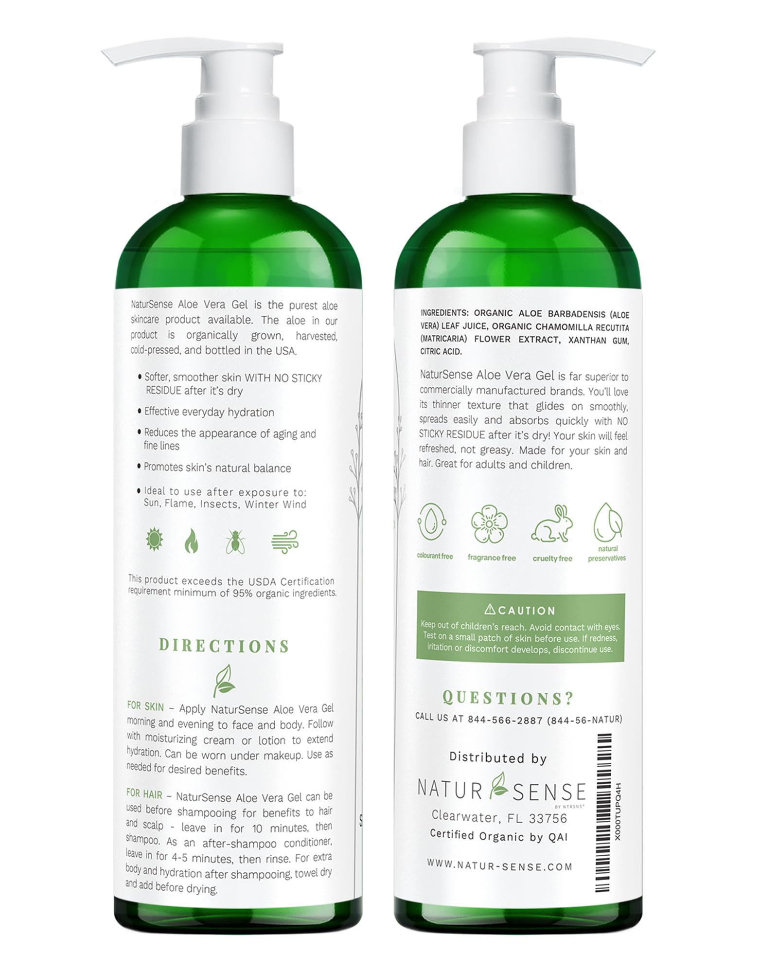 Aplicación facial diaria con NaturSense Aloe Gel para piel fresca