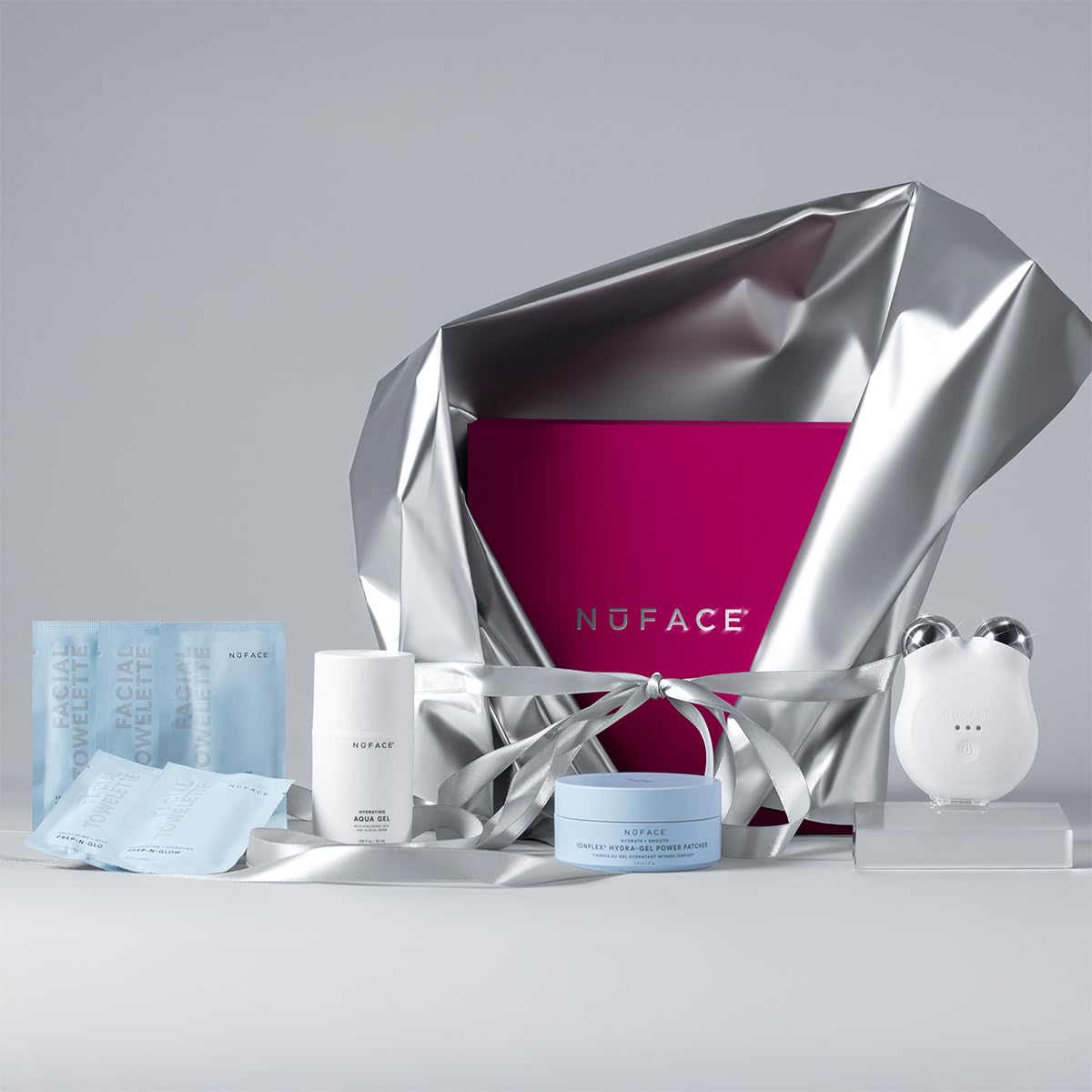 Boîte cadeau luxe NuFACE Mini+ prête à offrir.