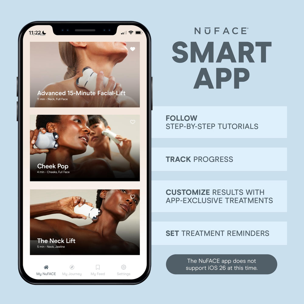 NuFACE Trinity+ rutina de 5 minutos para sesiones diarias rápidas.