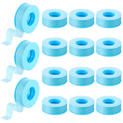 Nuanchu cinta para pestañas azul, 12 rollos, fijación cómoda para sesiones de extensión.