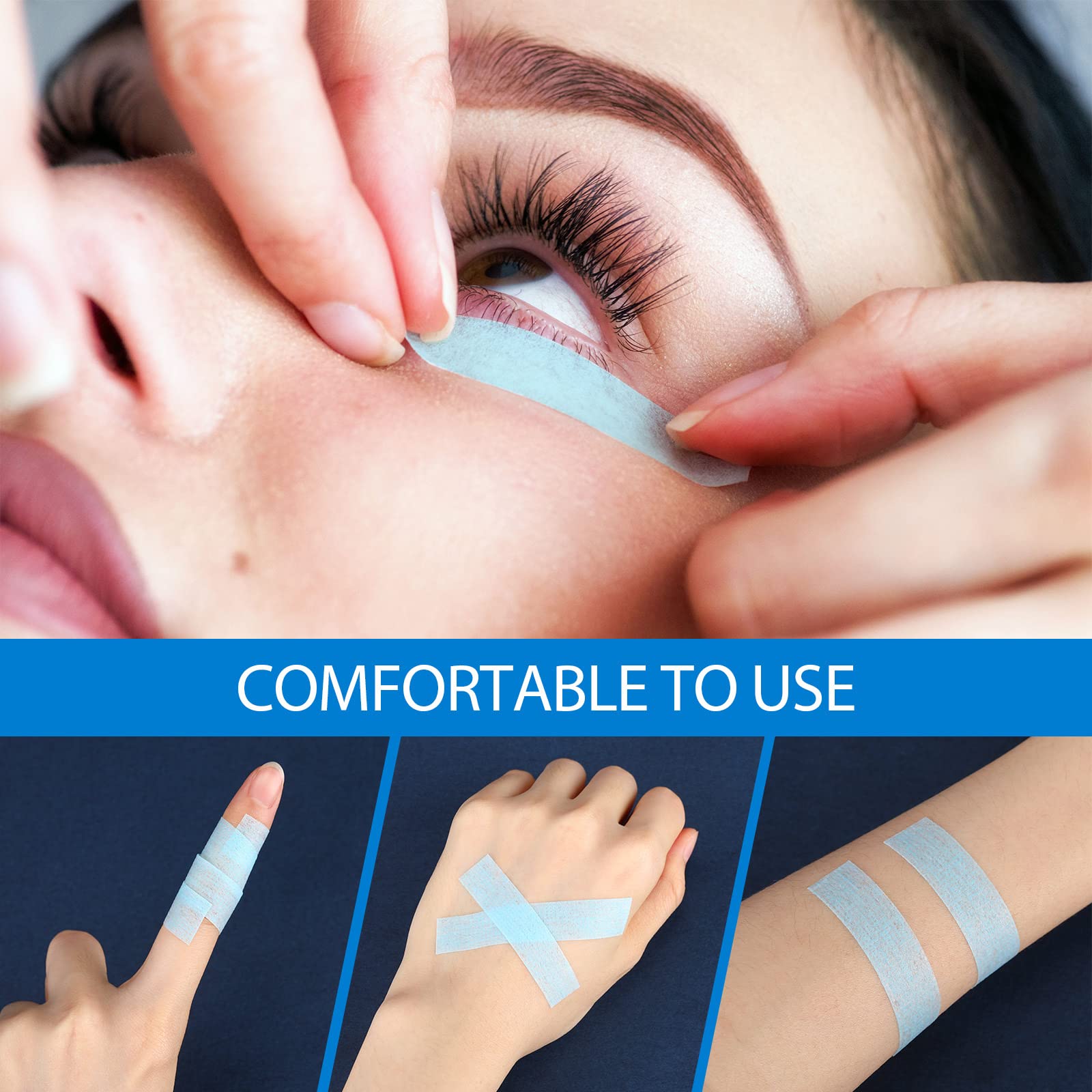 Nuanchu cinta para pestañas con corte manual sin necesidad de tijeras.