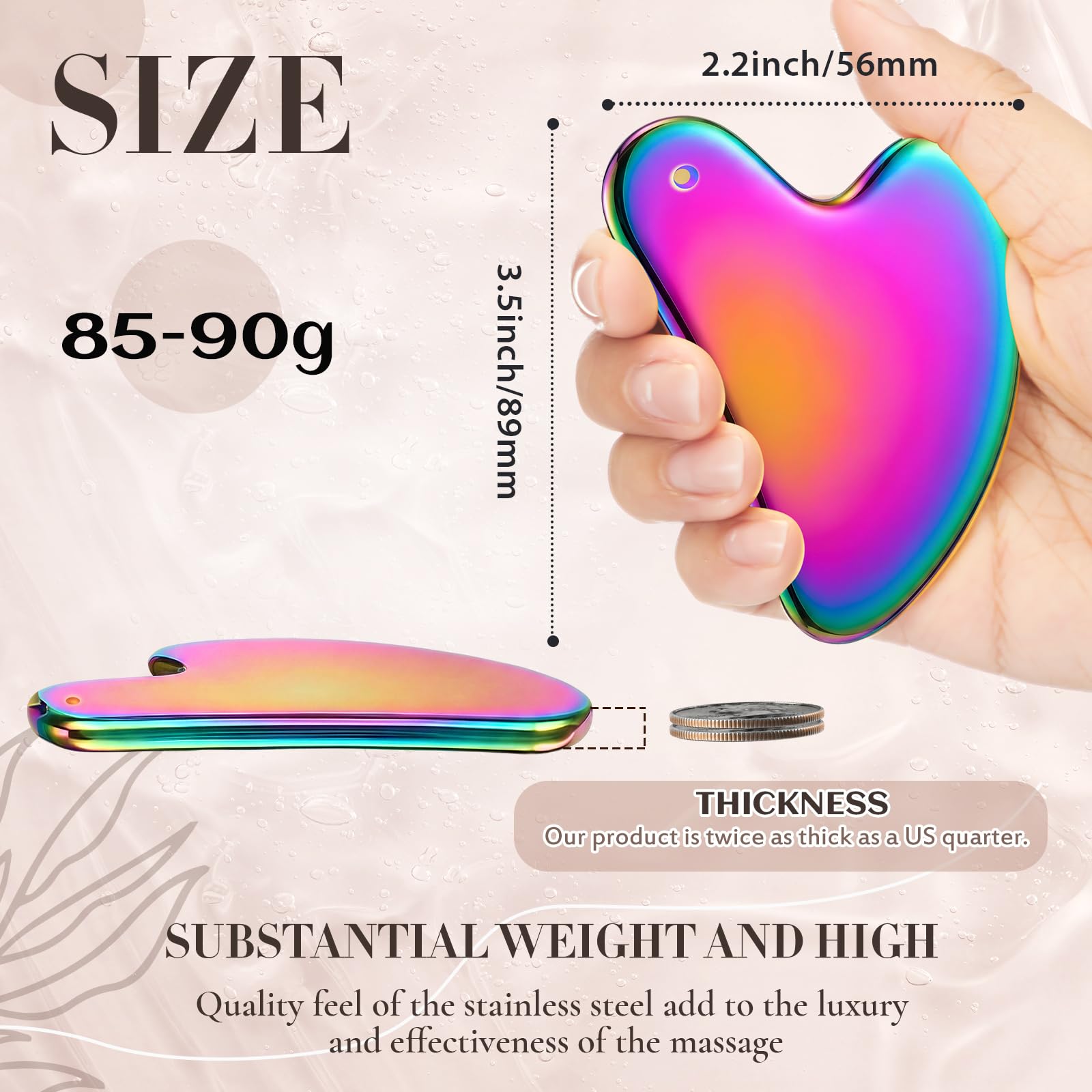 Nuanchu gua sha resistente de acero inoxidable para uso diario