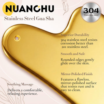 Nuanchu gua sha higiene y limpieza fáciles con acero inoxidable