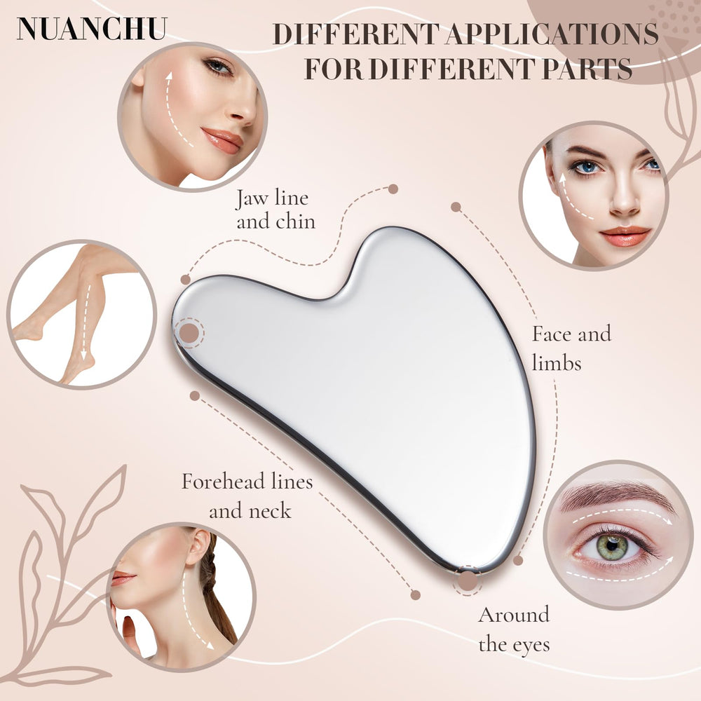 Nuanchu guasha hinchazon-facial para desinflamar y relajar la piel.