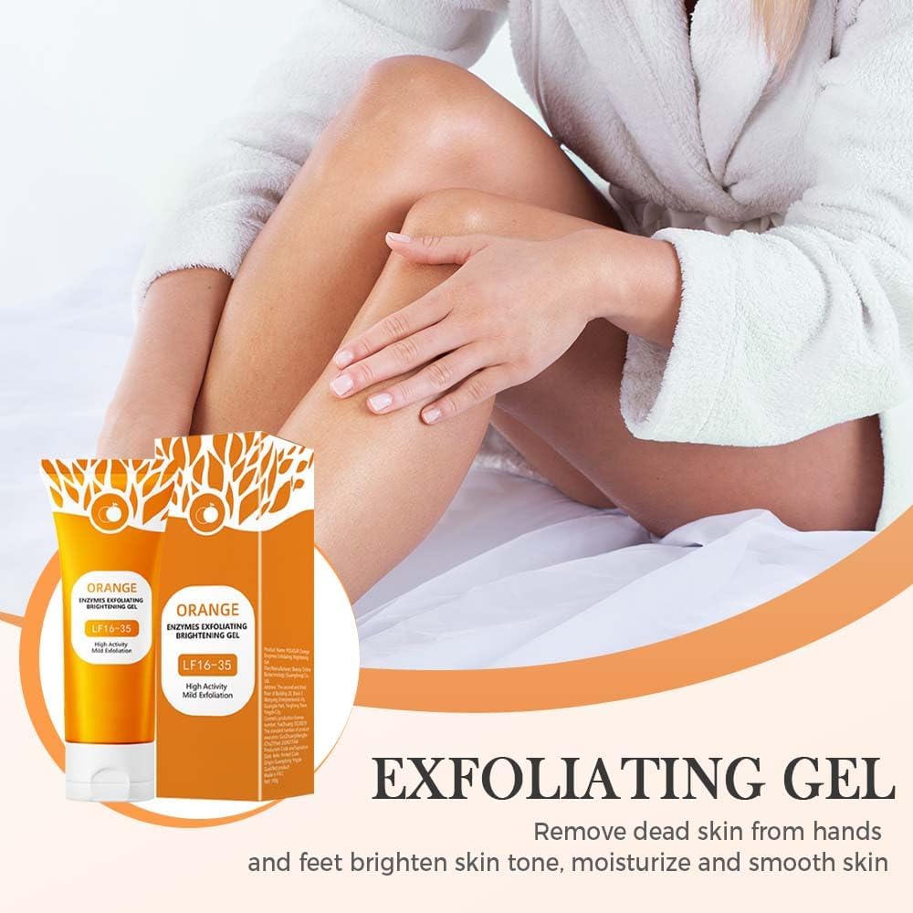Piel más radiante tras usar el gel exfoliante naranja de Nuckhuce.