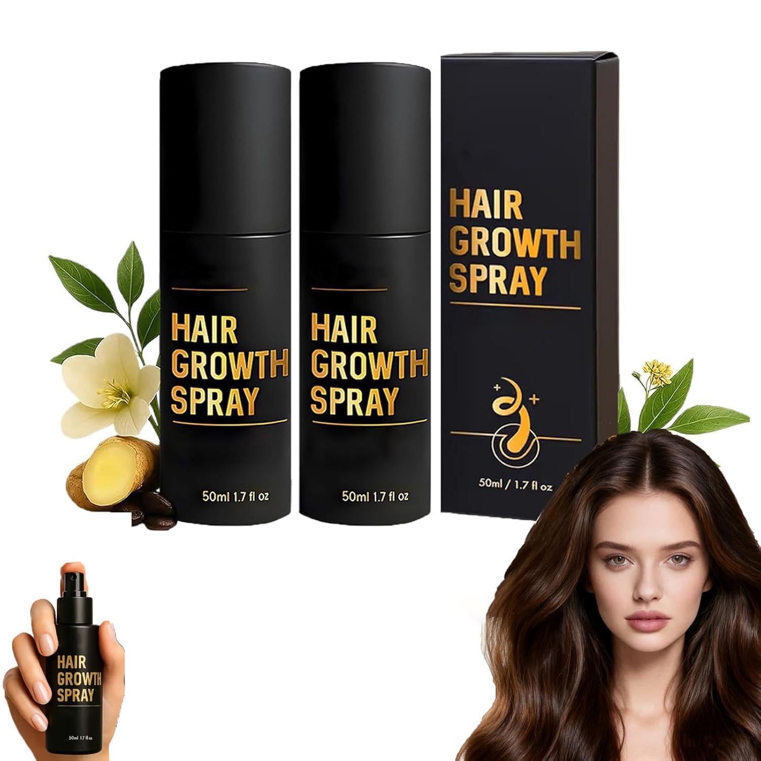 Spray de crecimiento Nuckhuce para mayor densidad y brillo