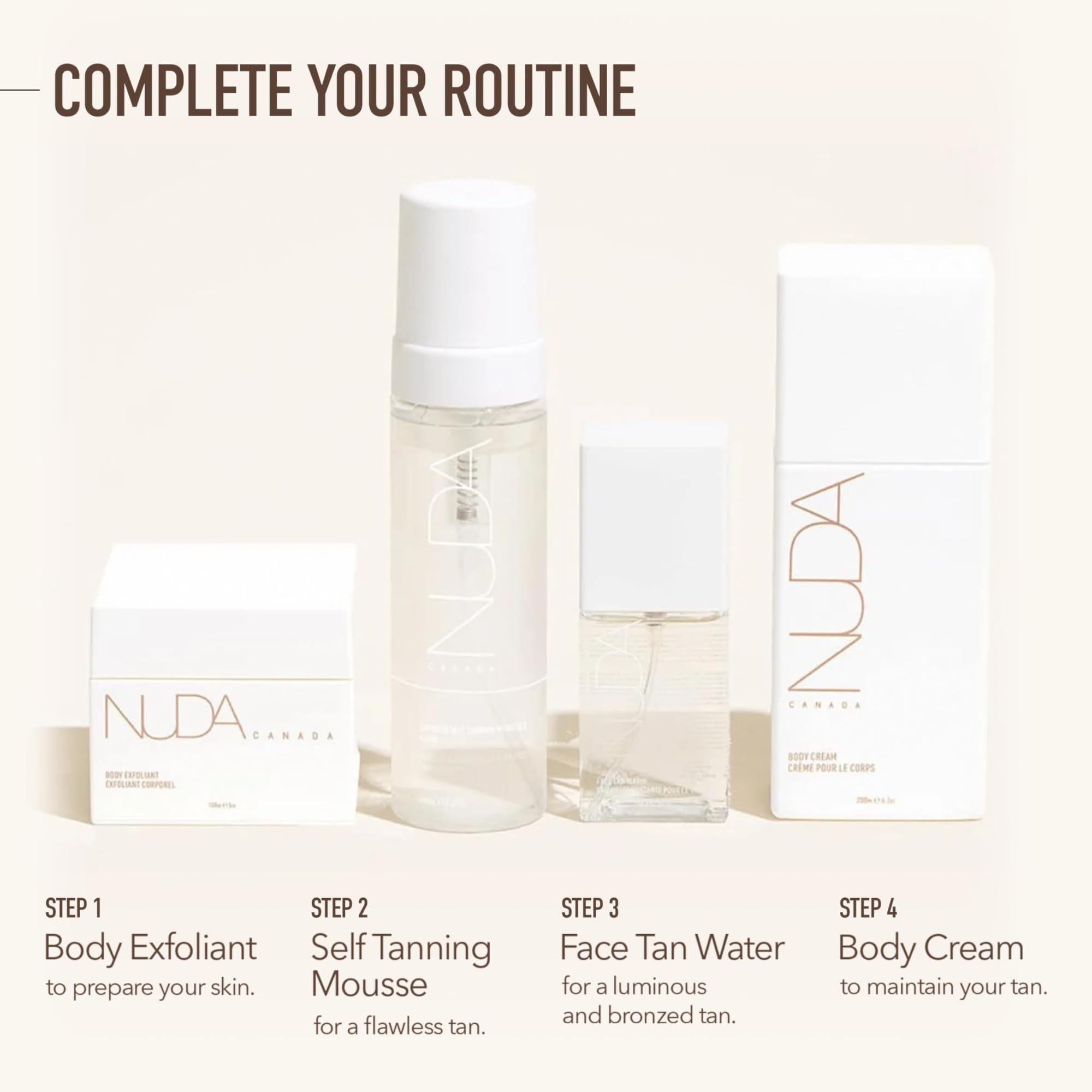 Nuda Face Tan Water: acabado sin rayas y transferencia cero en la ropa.