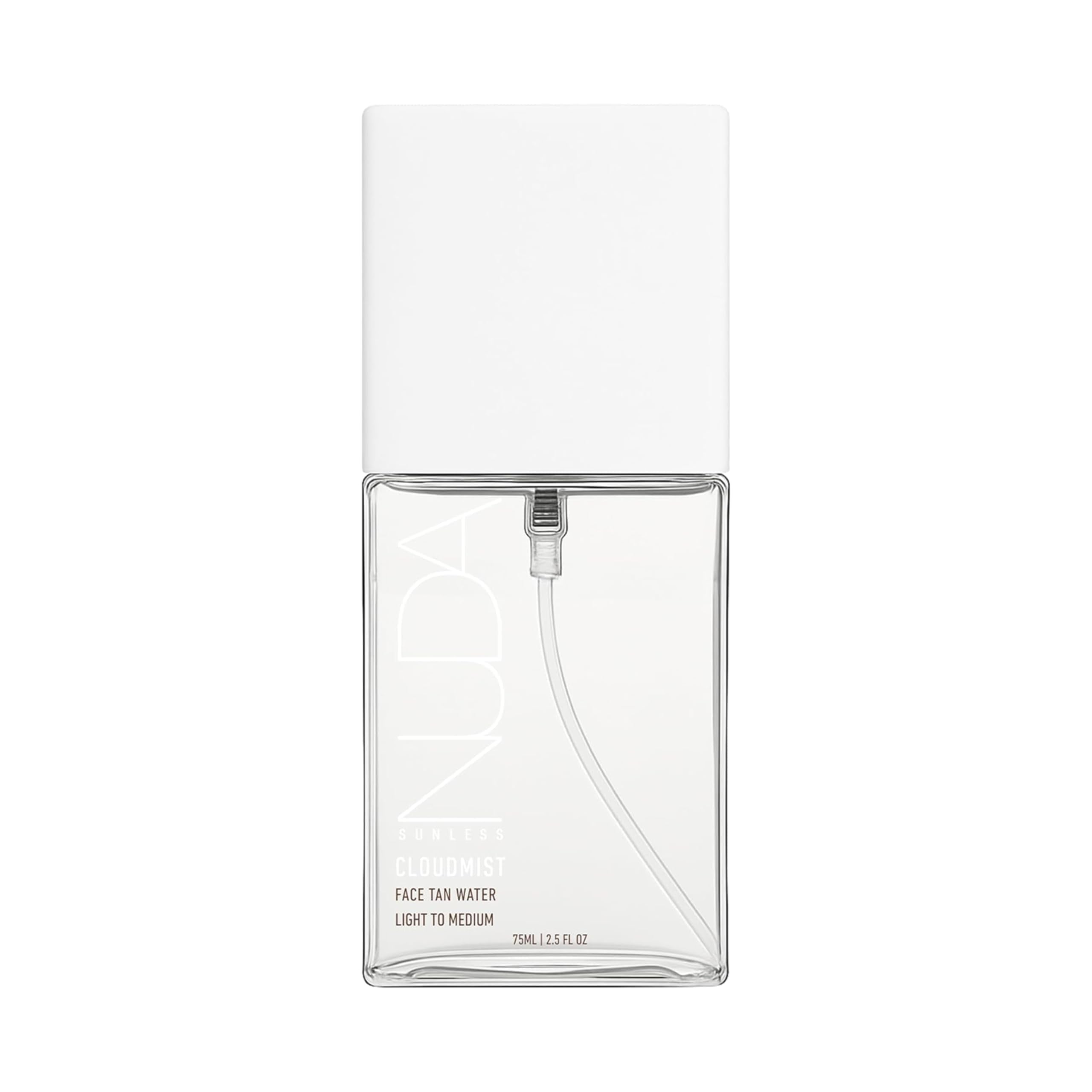 Nuda Face Tan Water: botella spray para un bronceado ligero y uniforme.