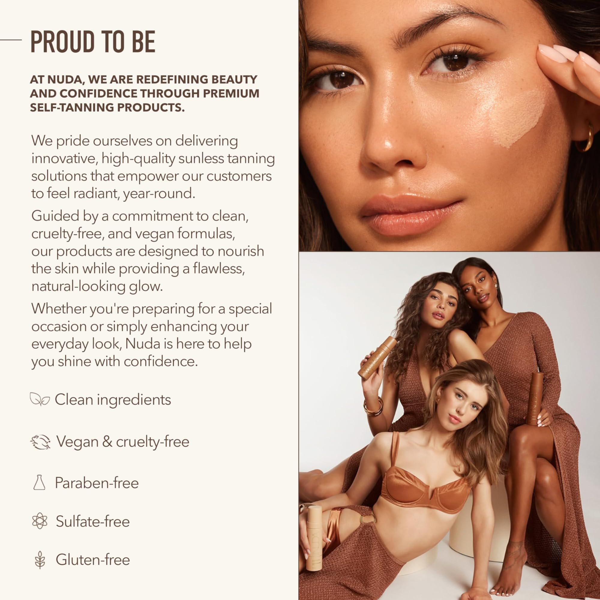 Nuda Face Tan Water: uso diario suave para rostro con resultados graduales.