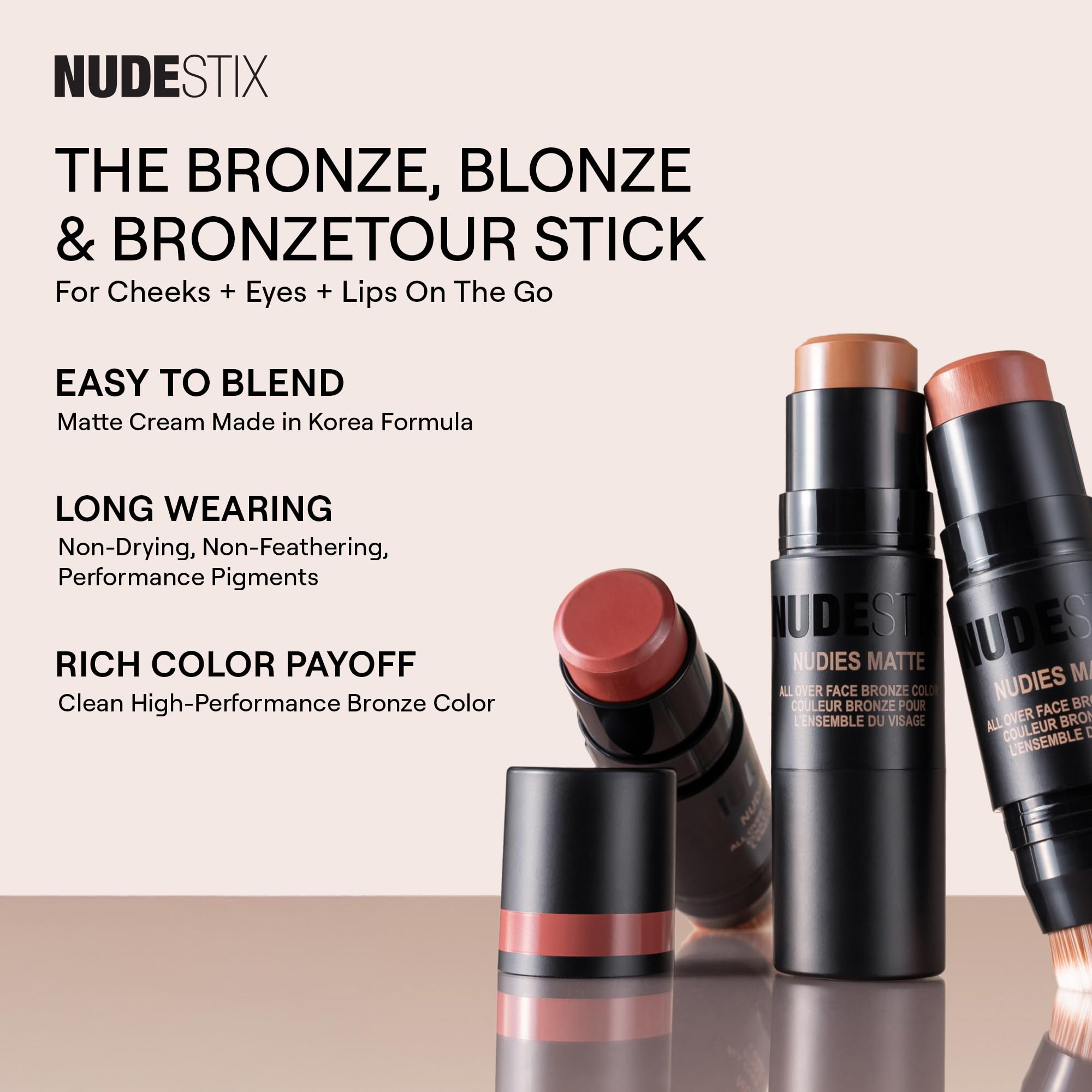 Nudestix Nudies Bronze Bondi Bae: barra multifunción para glow suave en el rostro
