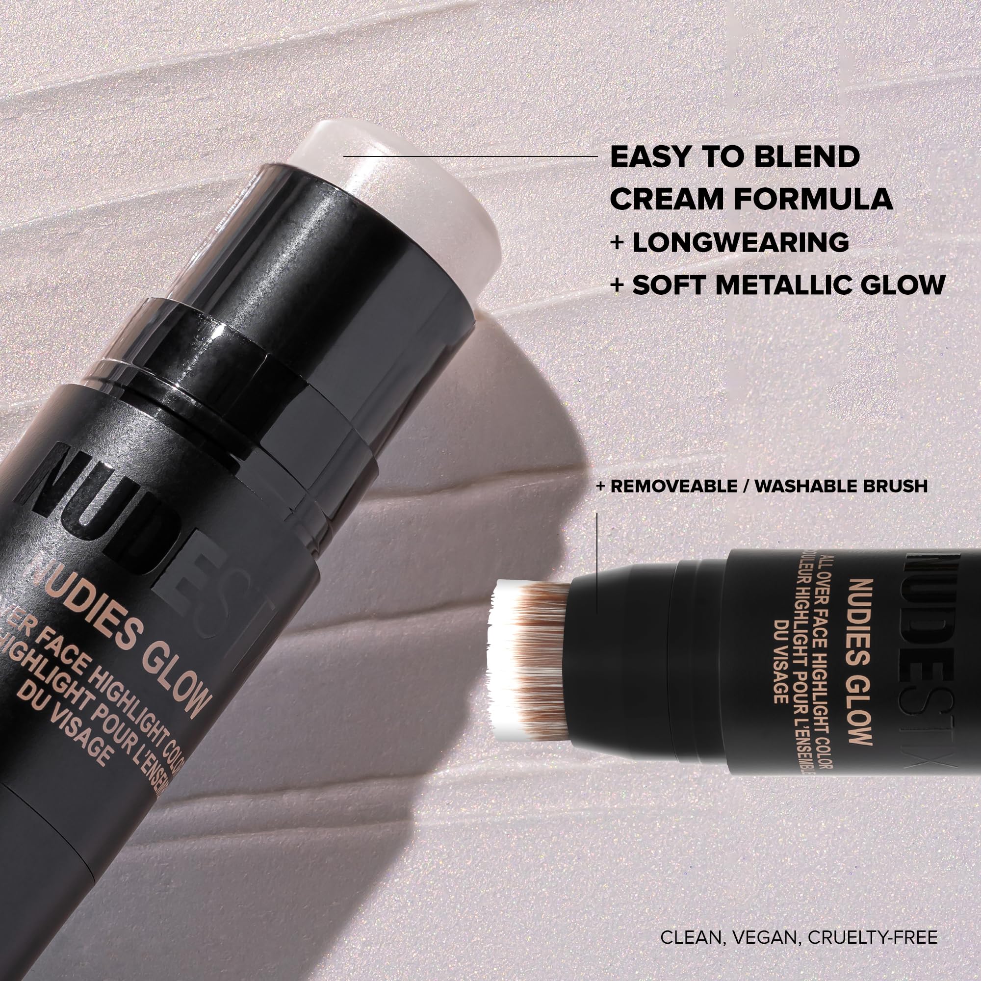 Nudestix Nudies Glow Highlighter Stick: brillo en ojos para mirada iluminada