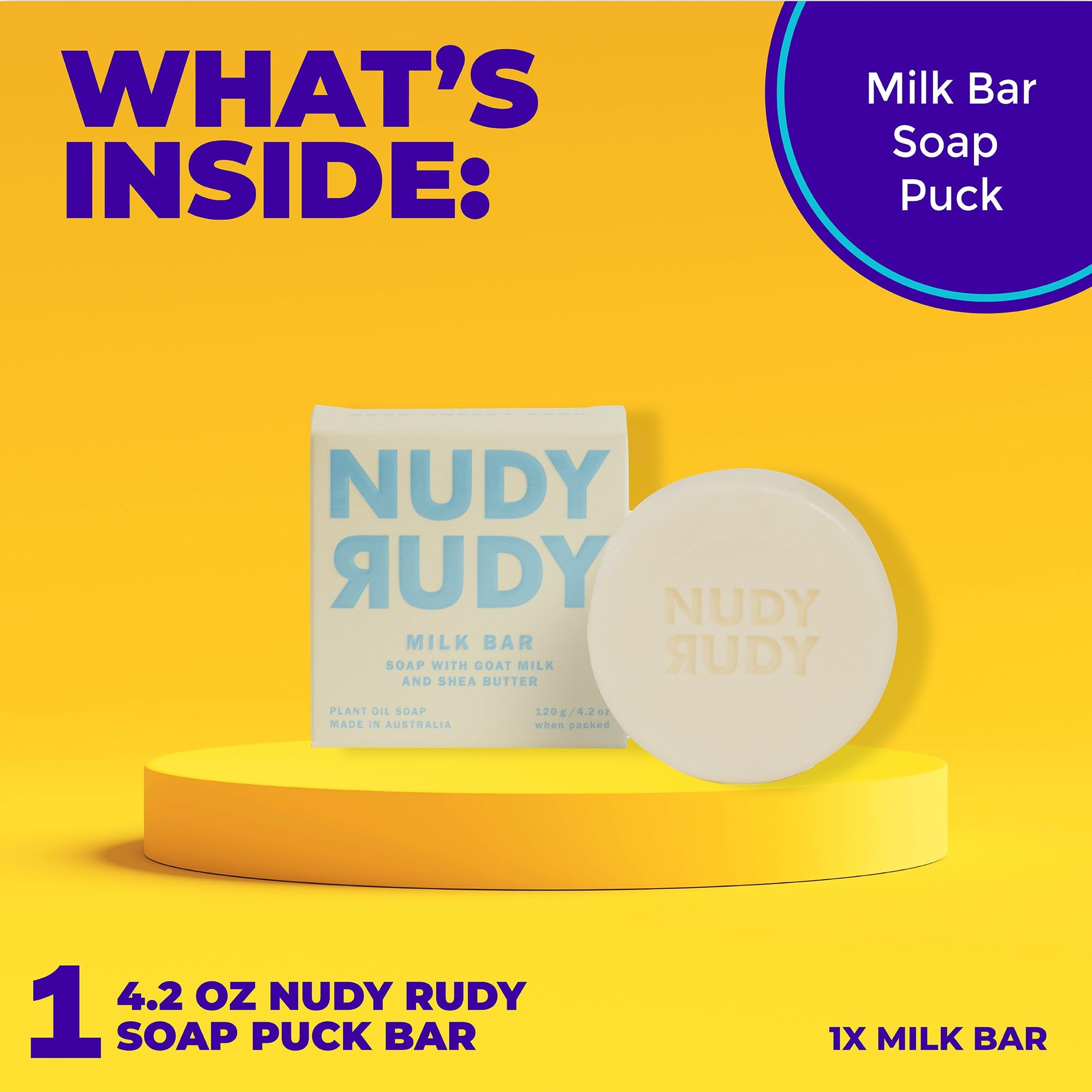 Nudy Rudy ducha rostro y cuerpo con espuma suave.