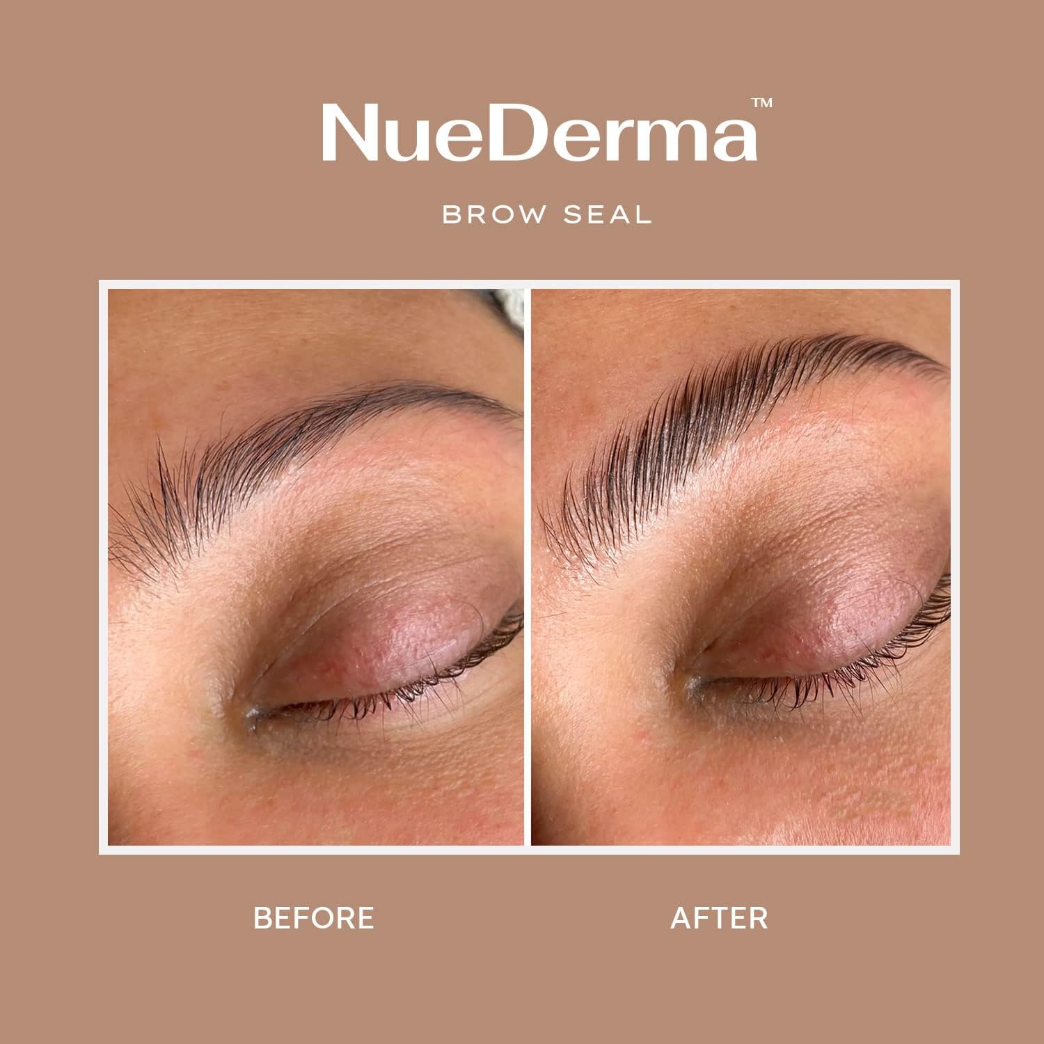 NueDerma Brow Seal textura clara que aporta control suave y fijación estable.
