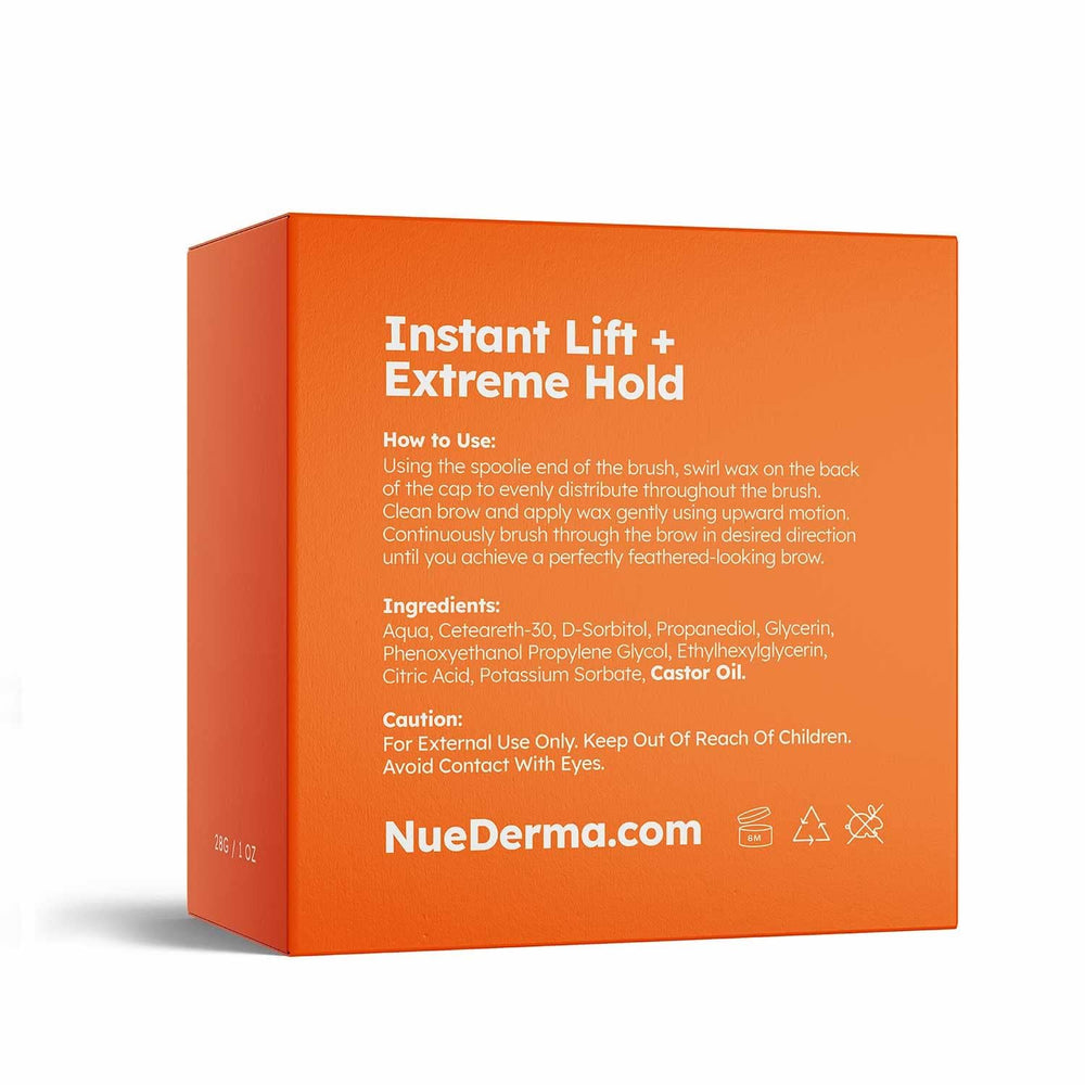 NueDerma Brow Seal duración de hasta 24 horas para un acabado definido.