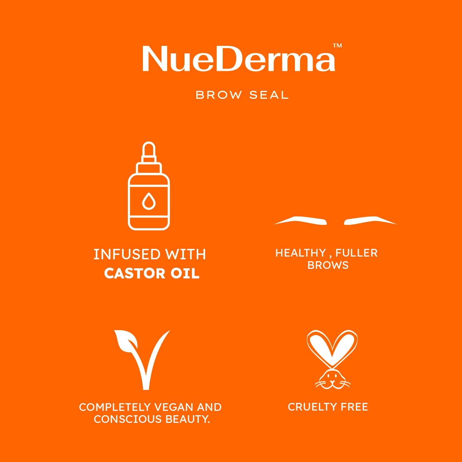 NueDerma Brow Seal compatible con todos los tonos de piel para un aspecto versátil.