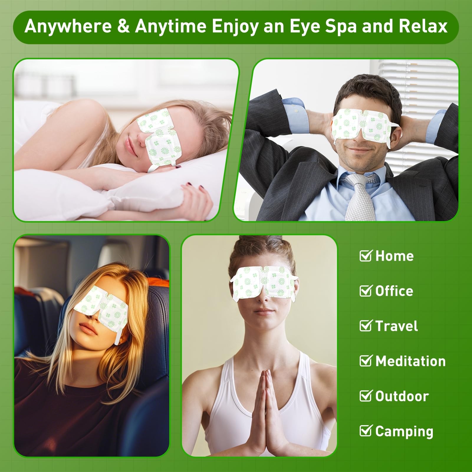 NuKuNsKf mascarilla ocular-relajación ojos facilita descanso durante pausas