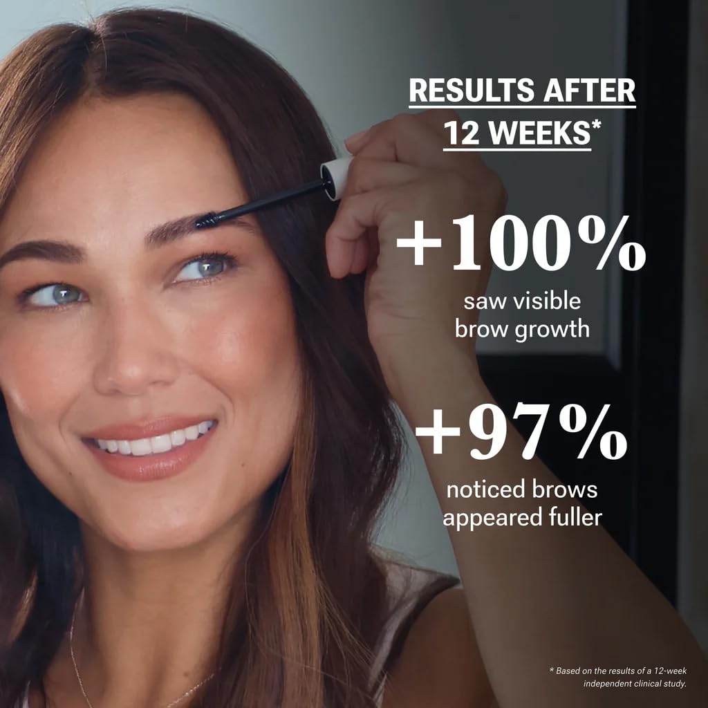Tubo transparente de NULASTIN con diseño optimizado para rellenar cejas.