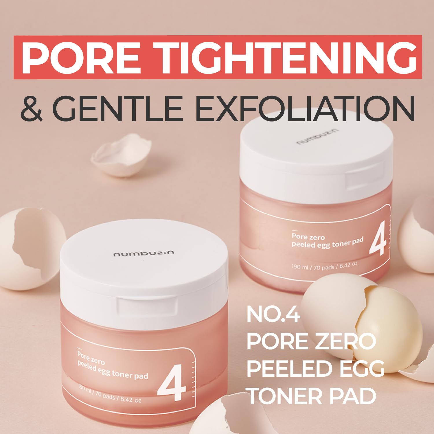 numbuzin No4 discos tonificantes en uso diario para rutina de cuidado de la piel