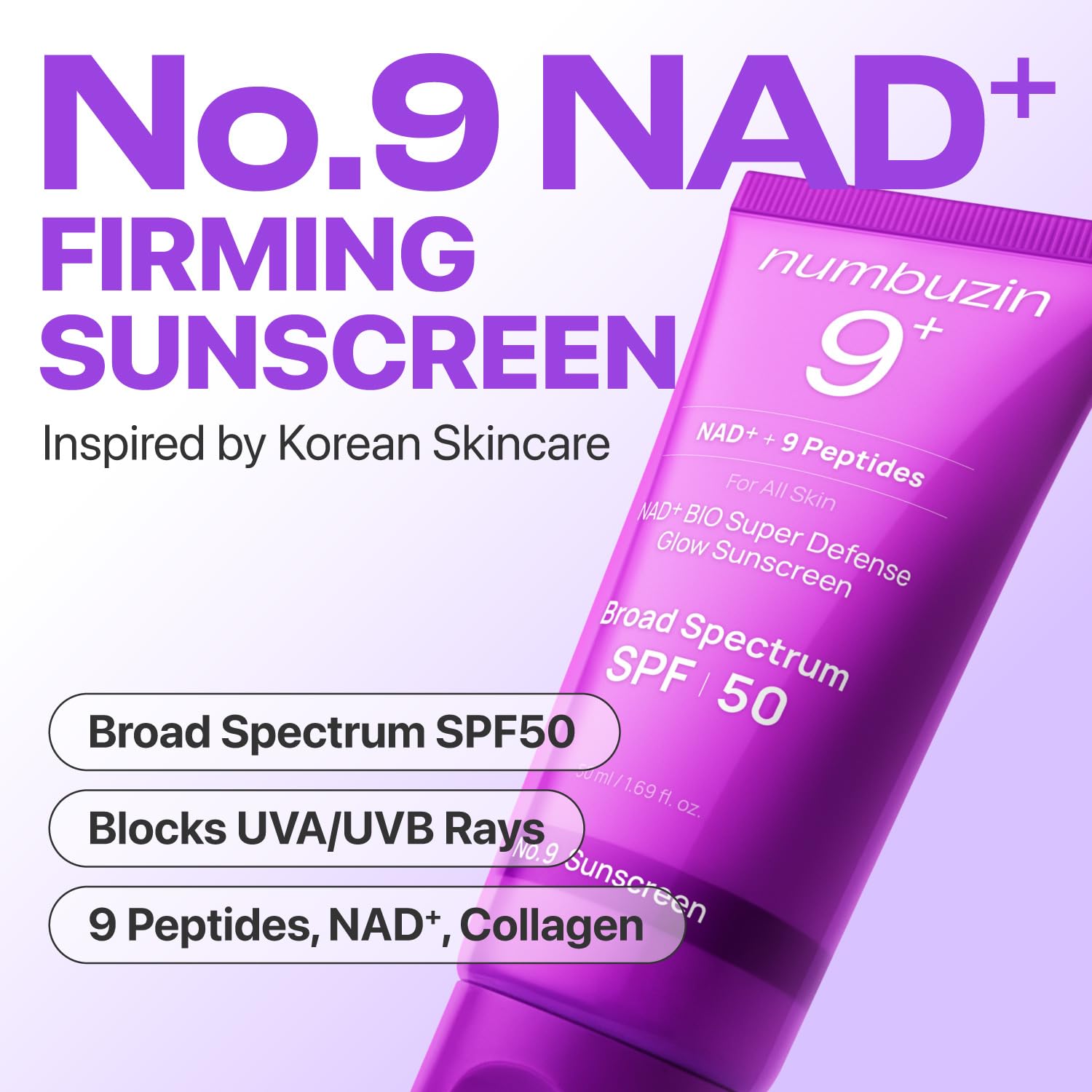 Numbuzin No.9 Sunscreen -> aporta brillo natural sin rastro blanco.
