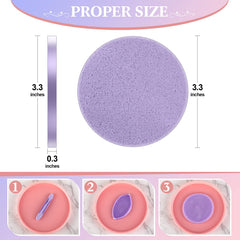 Nuogo esponja facial comprimida amarilla para limpieza diaria.