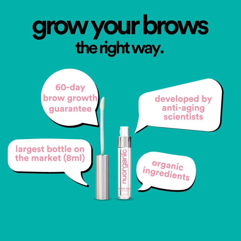 Cosmic Brow en envase compacto para llevar y usar antes de dormir.