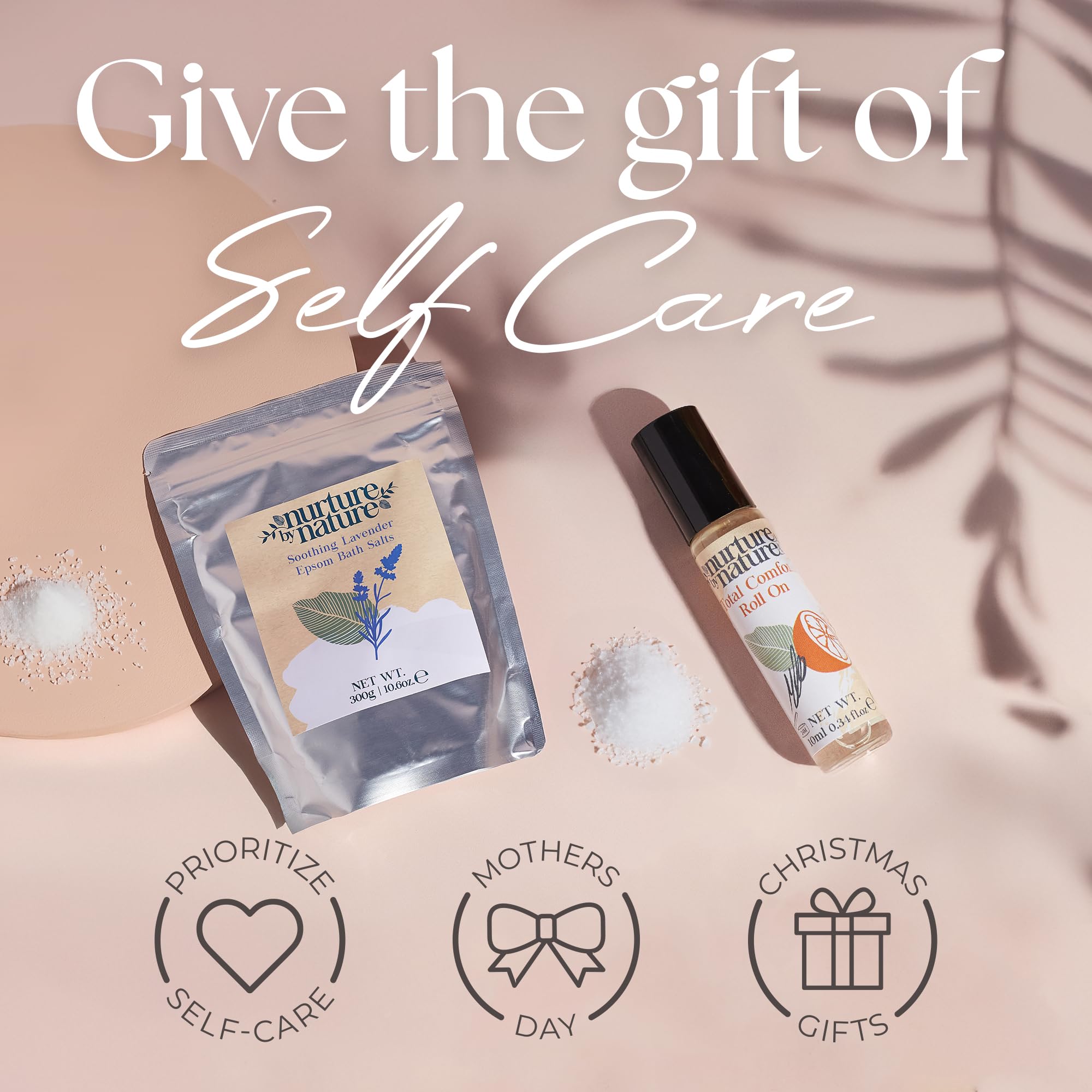 Nurture by Nature regalo de spa para mamá, presentación lista para regalo