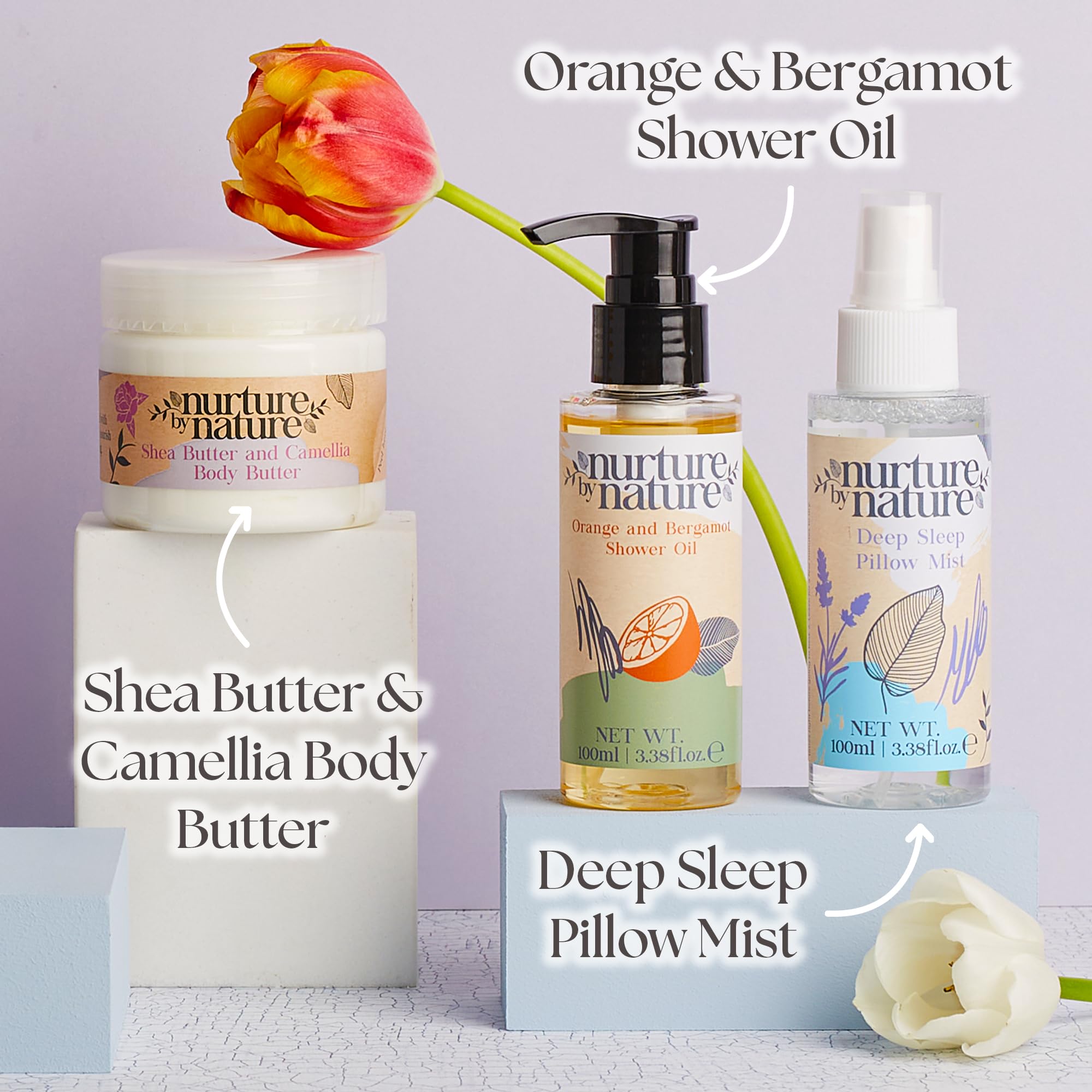 Nurture by Nature sales de baño, experiencia relajante para la piel