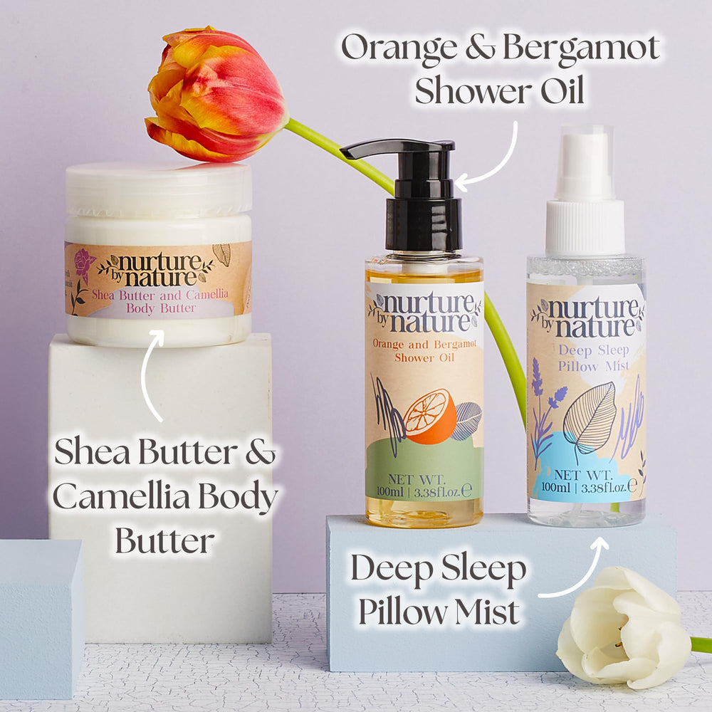 Nurture by Nature sales de baño, experiencia relajante para la piel