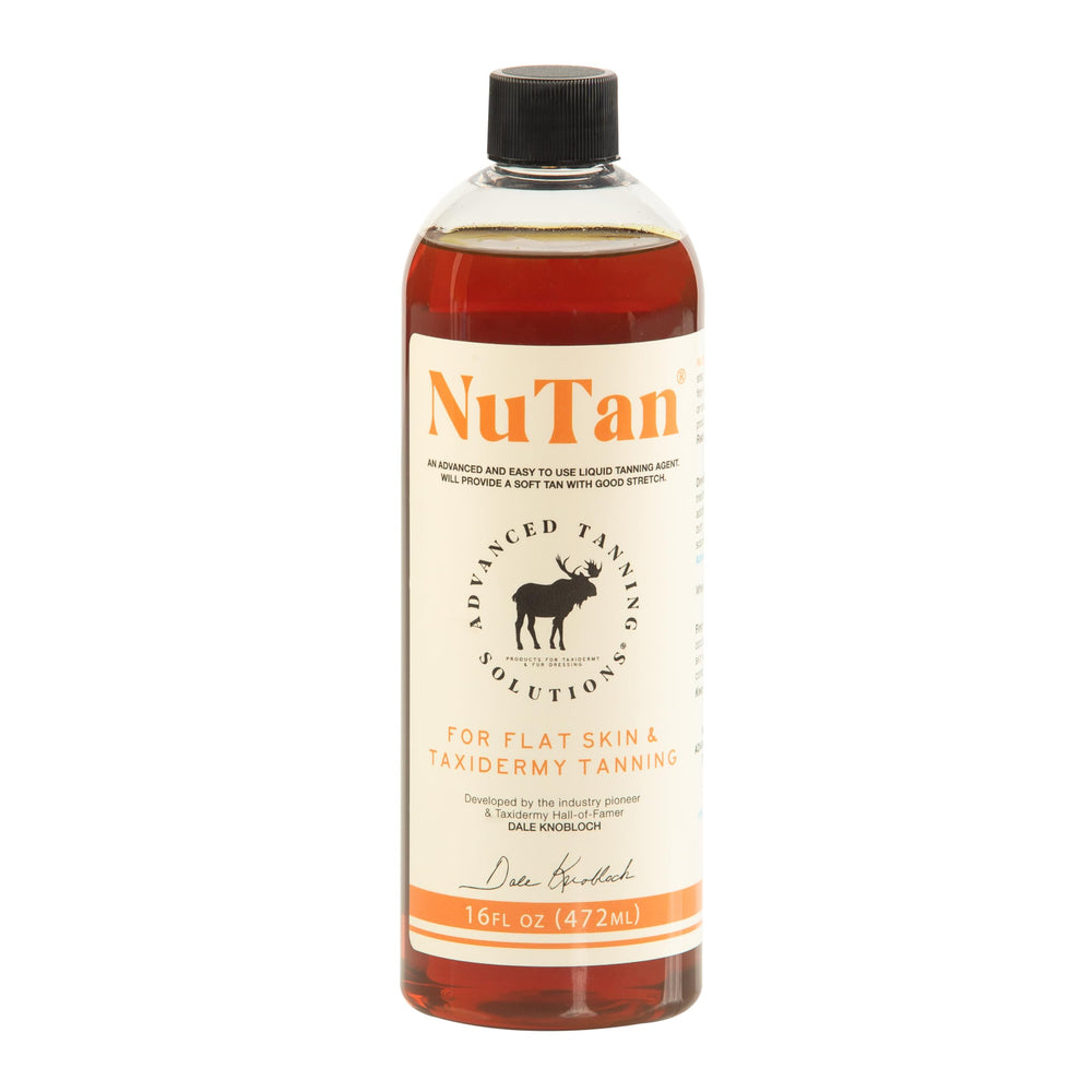 Botella NuTan 16oz para curtiembre, aplicación rápida y acabado suave.