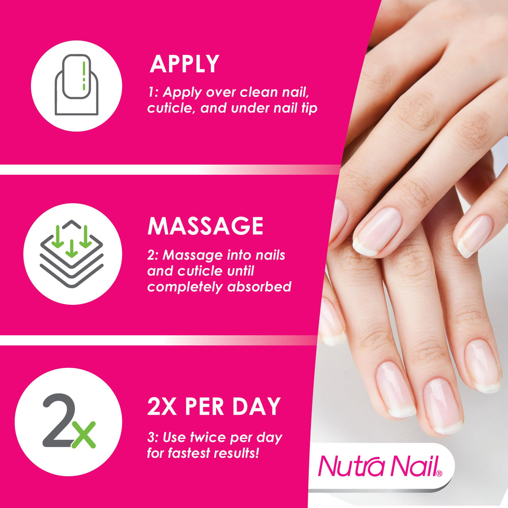 Nutra Nail – pack double de deux flacons, pratique pour l’usage quotidien