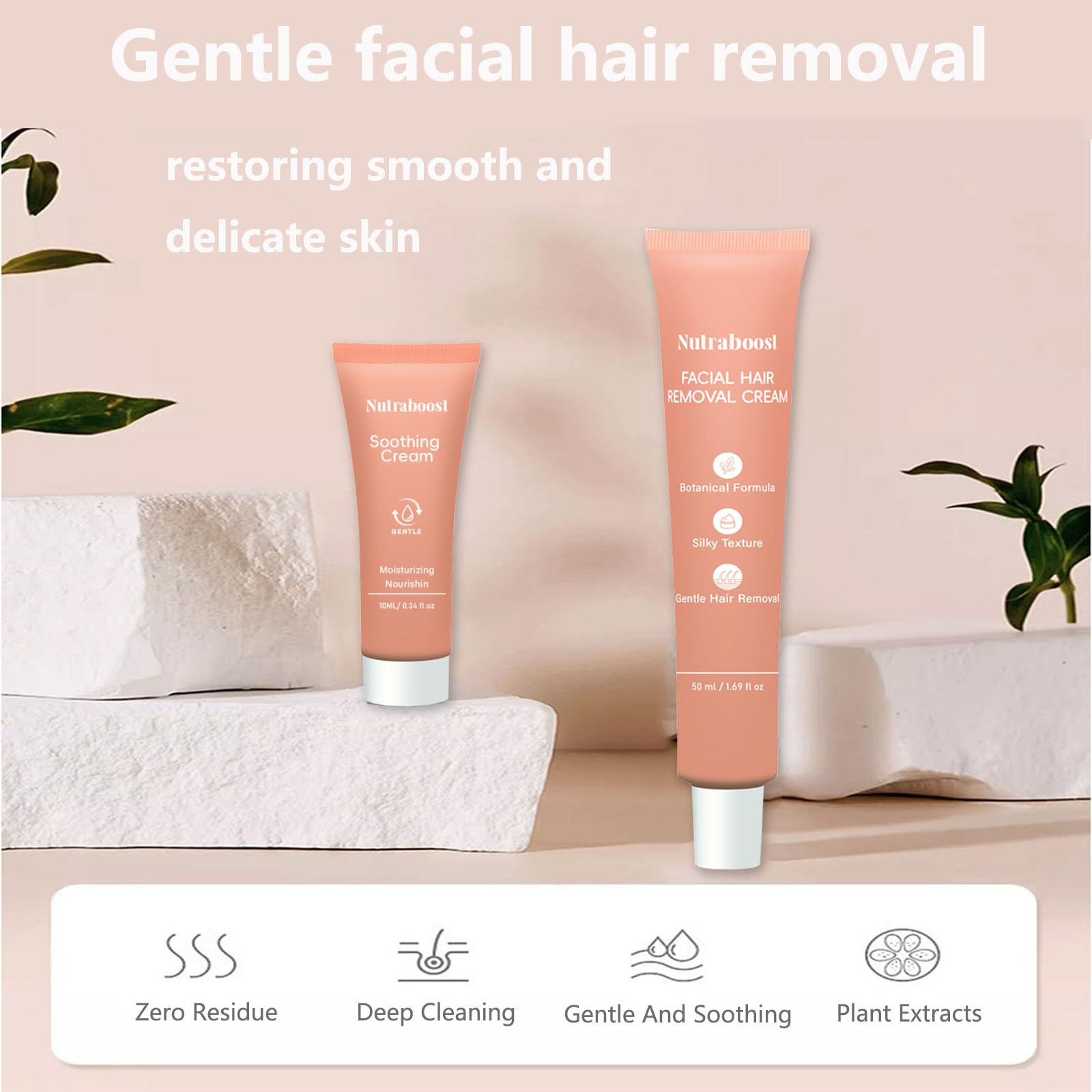 Nutraboost aplicación rápida en 4 minutos para vello facial