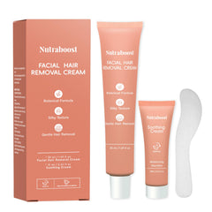 Nutraboost crema eliminación vello facial labio superior para piel sensible