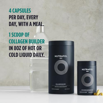 Presentación clara de Nutrafol Men para cuidado diario del cabello.