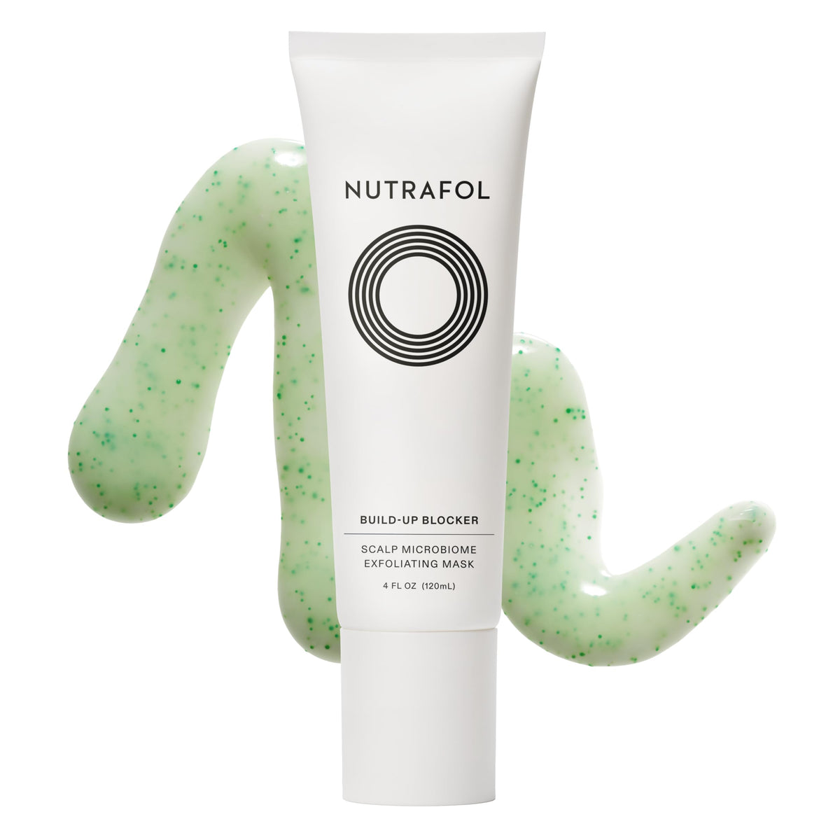 Nutrafol Mascarilla exfoliante para cuero cabelludo, envase visible y limpieza efectiva