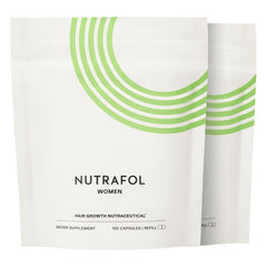 Nutrafol Mujeres cápsulas para crecimiento capilar, posible cabello más grueso y fuerte.
