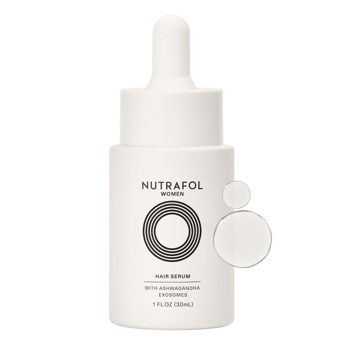Nutrafol Suero Capilar para Mujer, bote, cabello más grueso y resistente con uso regular.