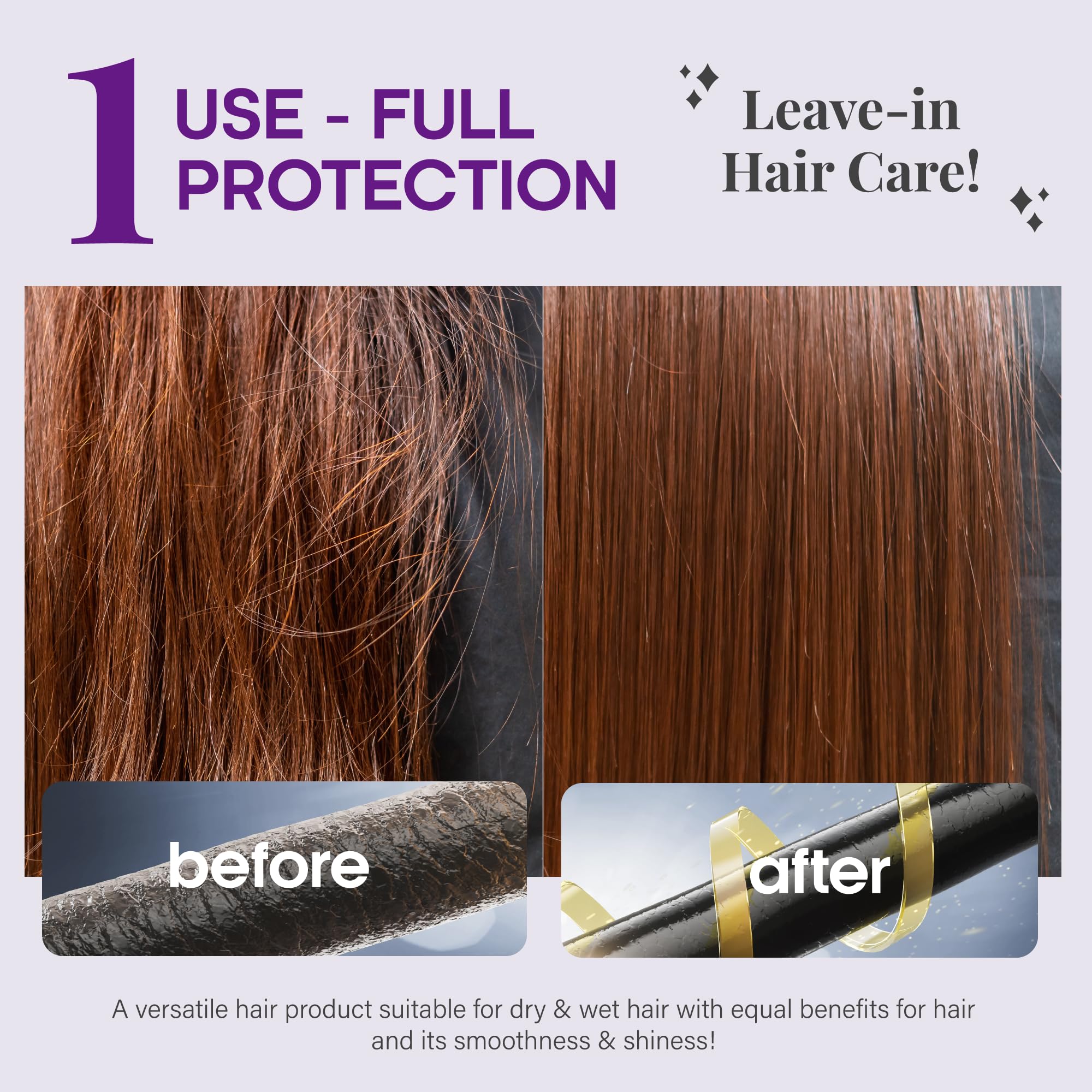 Cabello tras secado luce liso, manejable y con menos encrespamiento.