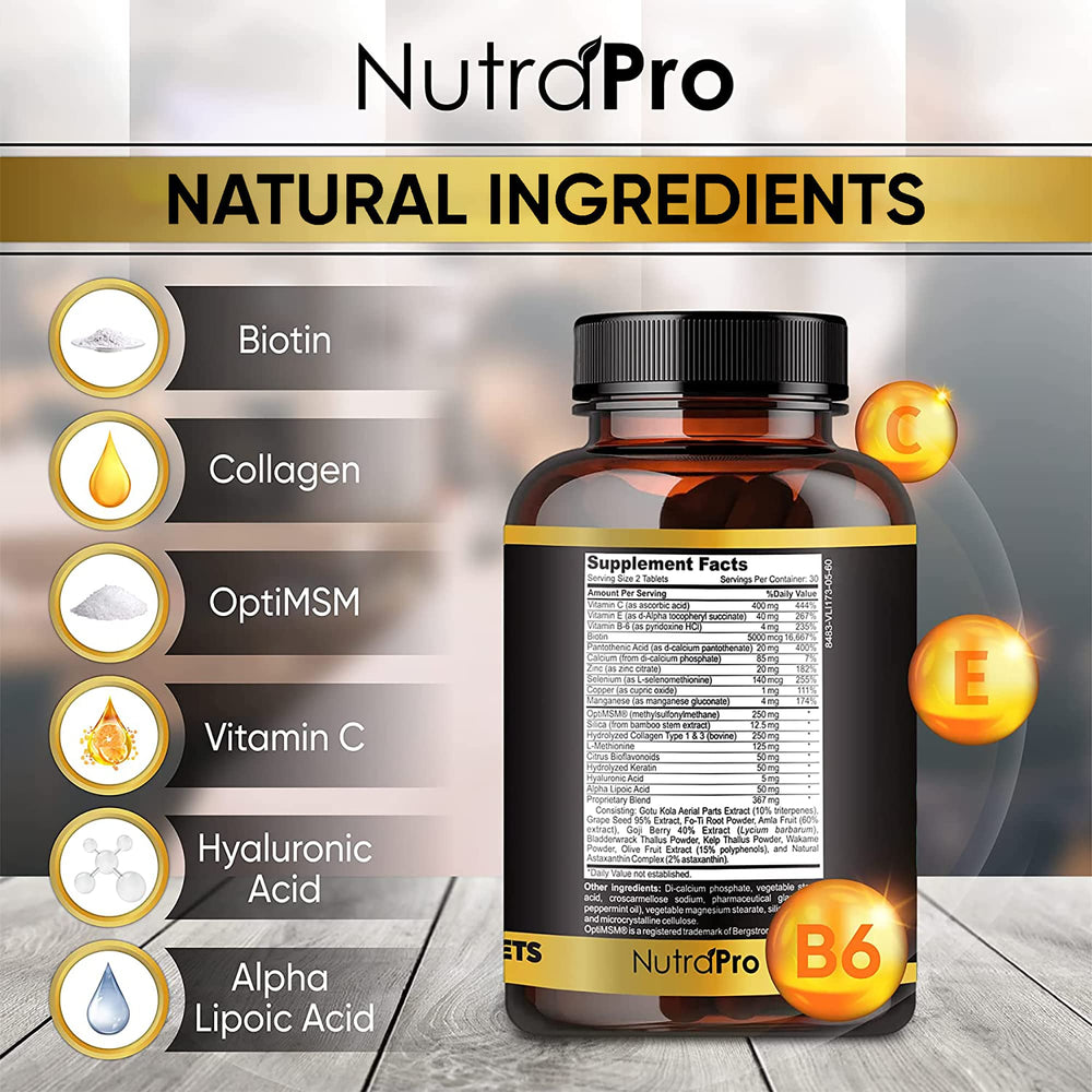 NutraPro Crecimiento Capilar, hábito diario, cabello más grueso.
